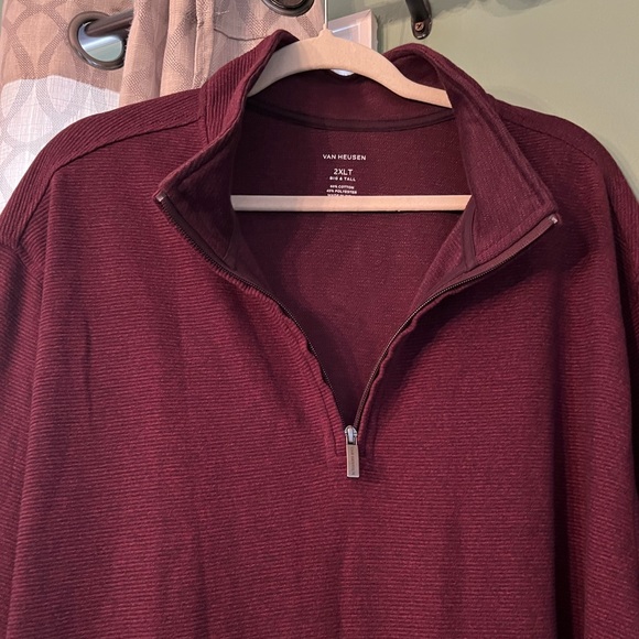 Van Heusen pull over sweater in burgundy 2X large, big and tall men’s - Picture 2 of 5